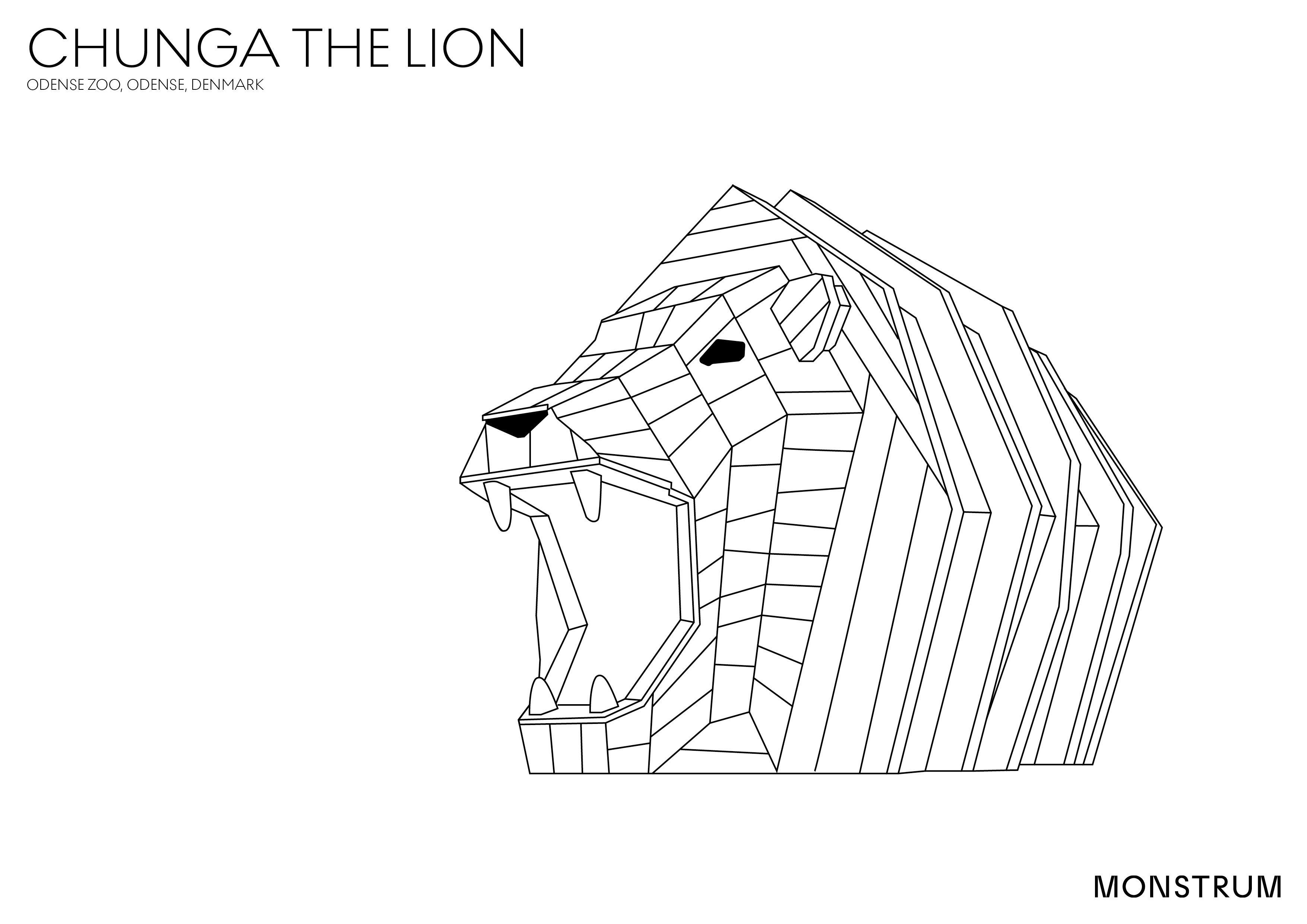 MONSTRUM Colouring in Lion