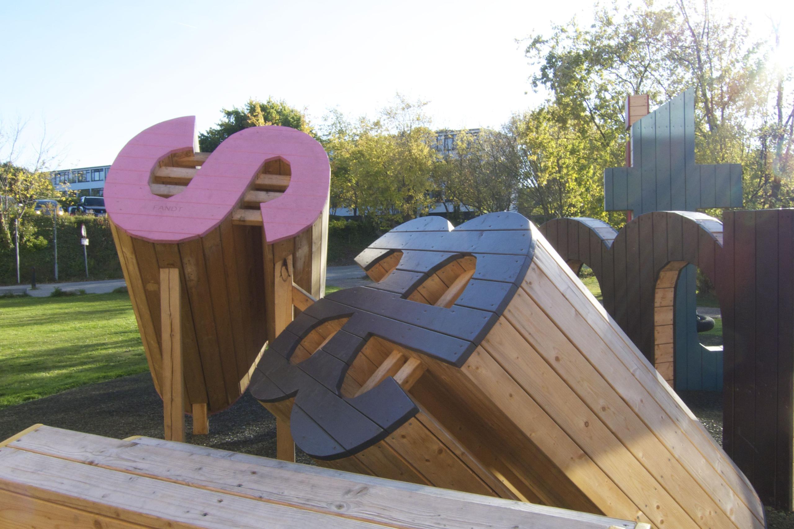 Monstrum playground letters alphabet hørsholm legeplads