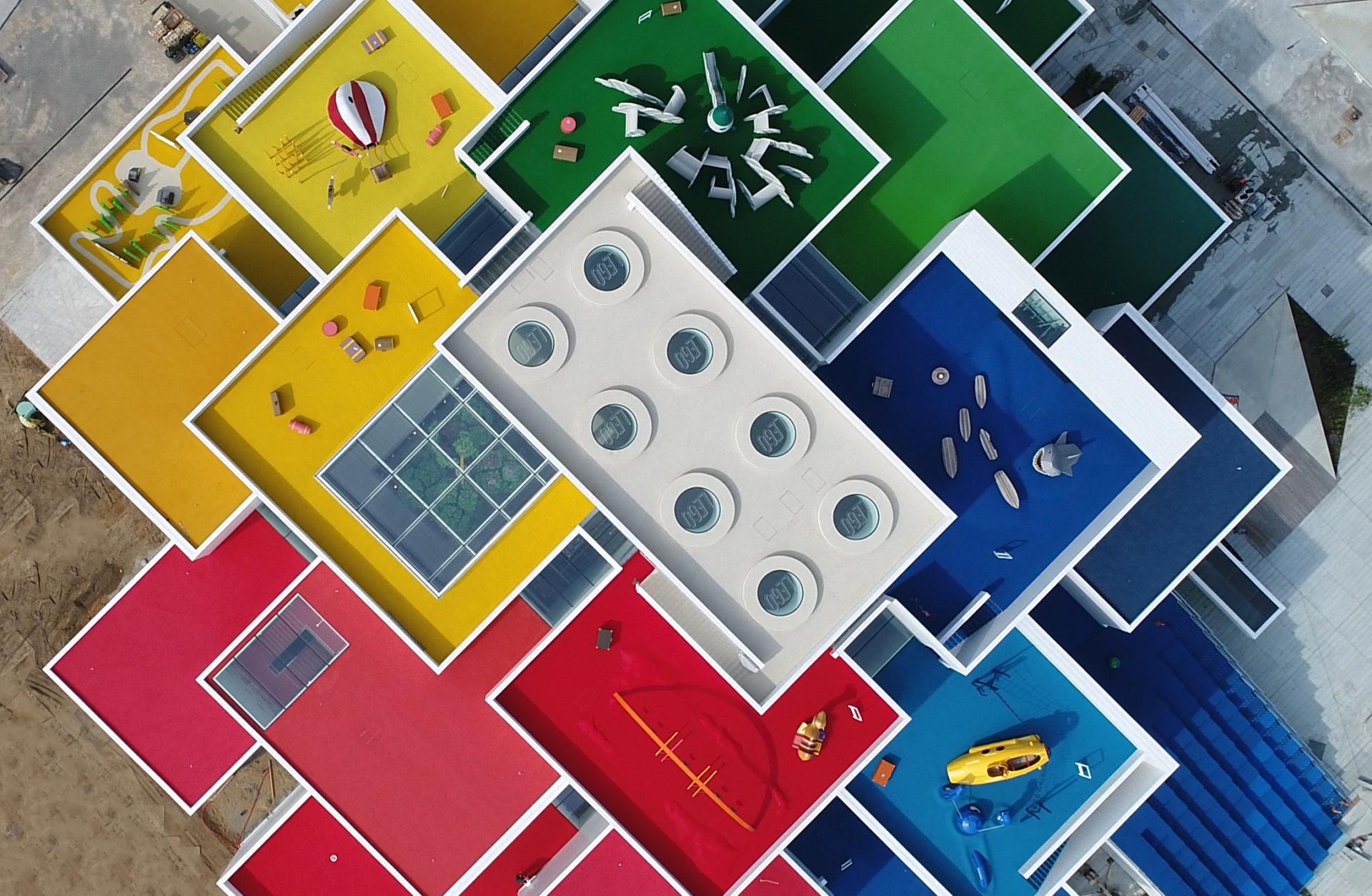 LEGO House drone view from above