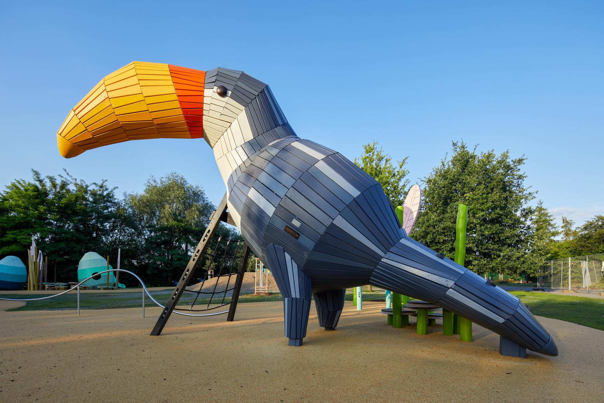 Toucan bird climber at MONSTRUM playground