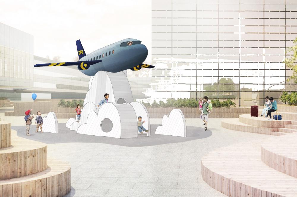 Sky high flight playground airplane airport monstrum sketch